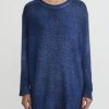 Avant Toi Knitwear | Hand-Painted Long Cashmere Sweater In Nero Ocean Blue