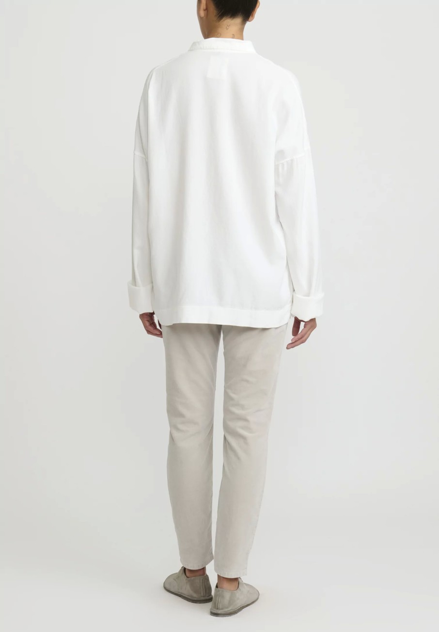 Album di Famiglia Shirts & Blouses | Uni Collar Shirt In Milk White