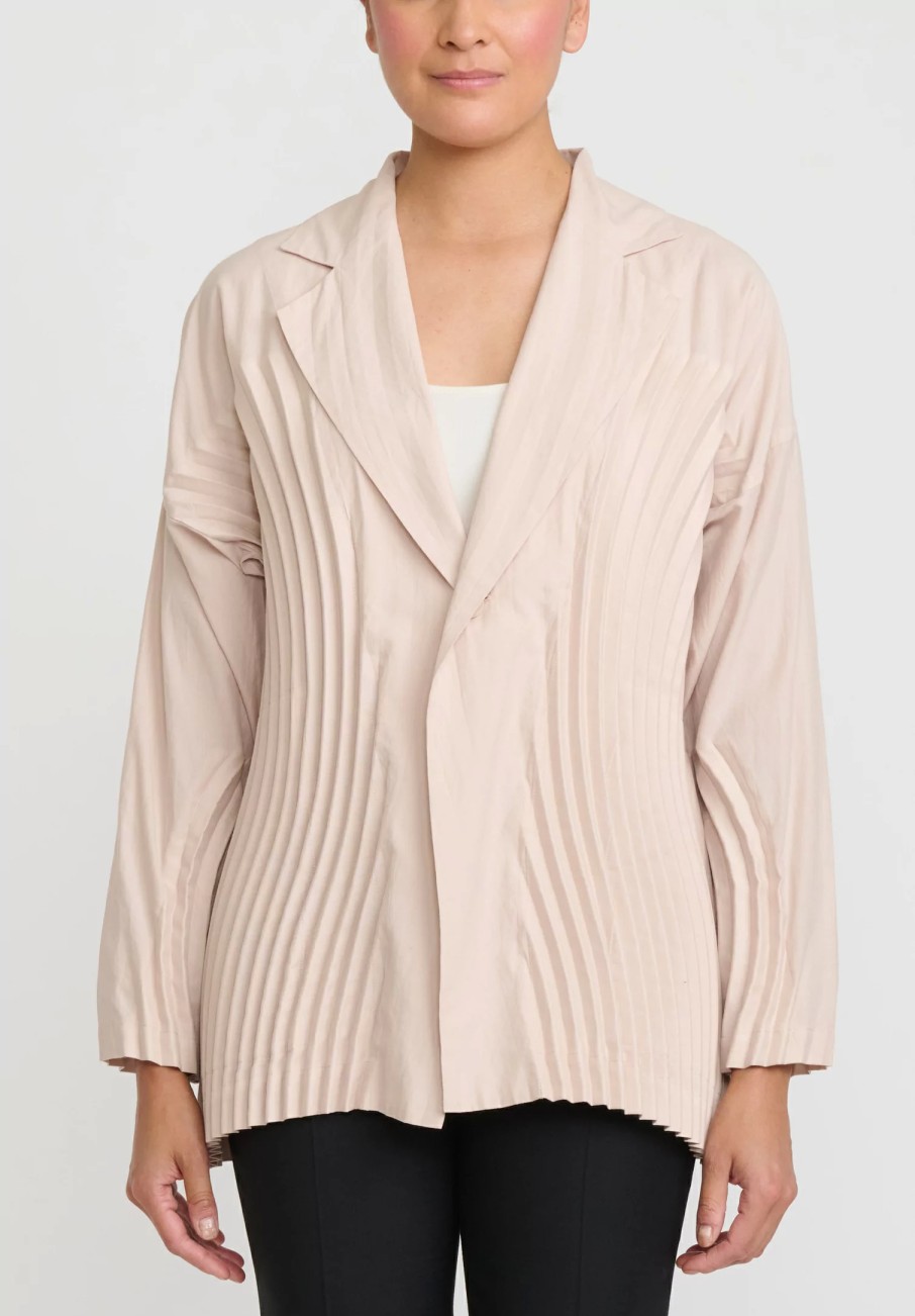 Issey Miyake Jackets | Ripples Jacket In Dark Ivory