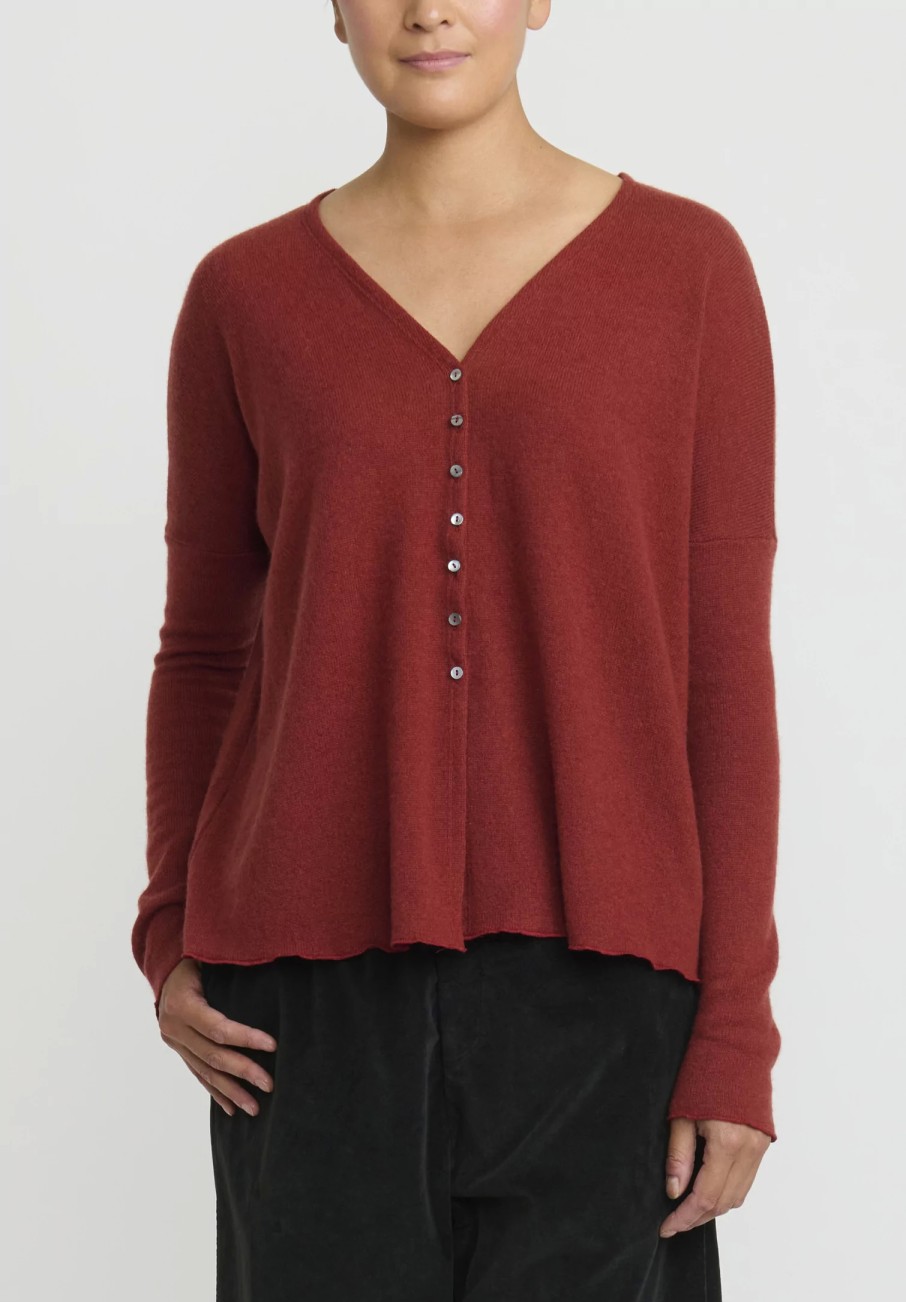 Album di Famiglia Knitwear | Cashmere Cardigan In Red