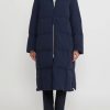 Jil Sander+ Outerwear | Jil Sander Long Quilted Down Coat In Dark Blue