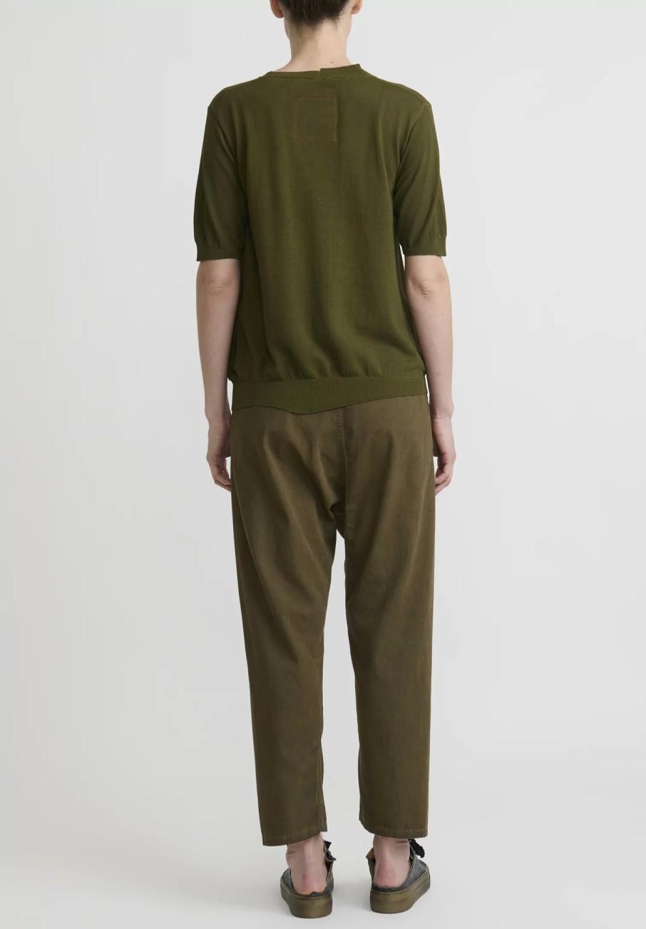 Uma Wang Tops | Cotton T-Shirt In Army Green