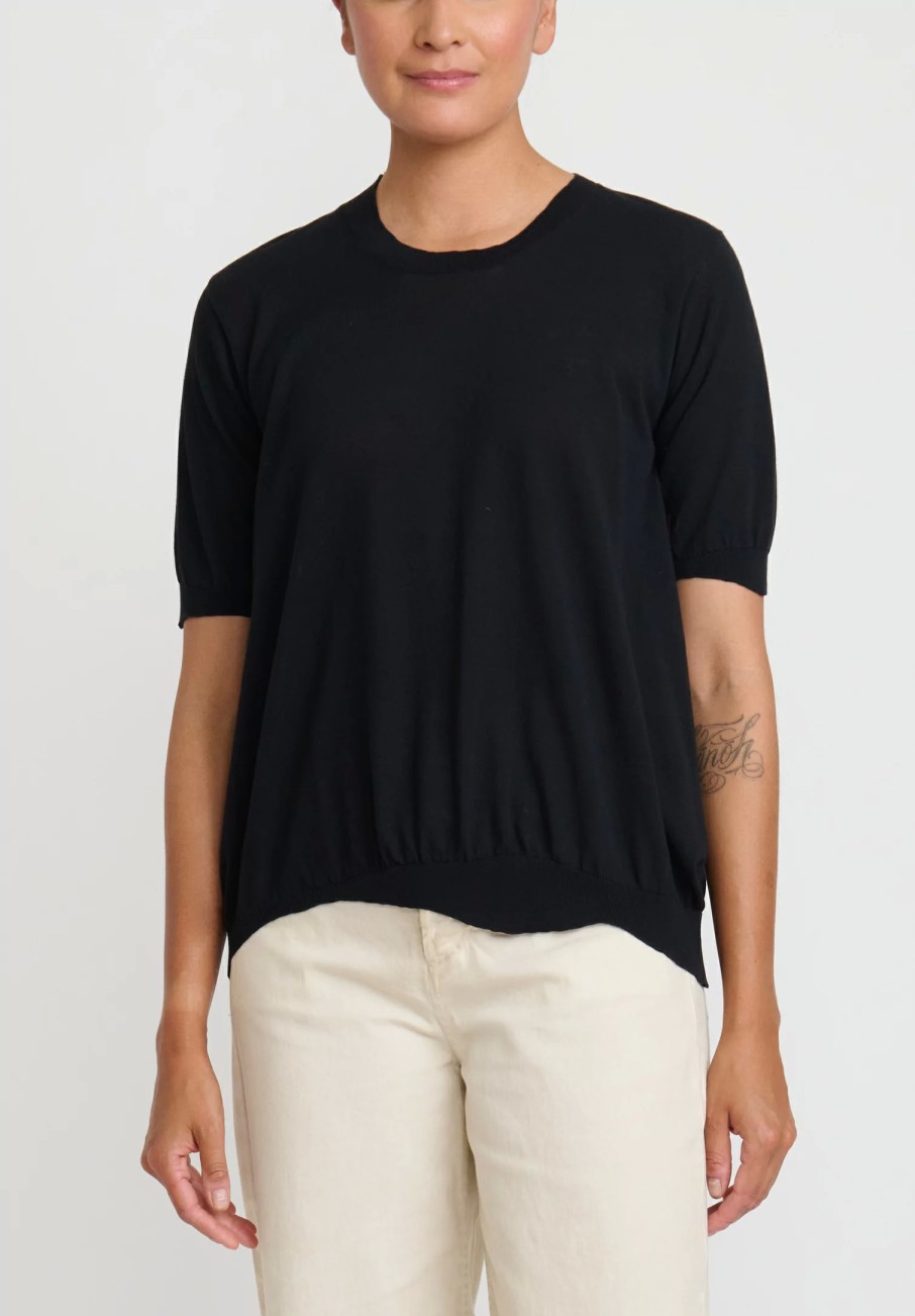 Uma Wang Tops | Cotton T-Shirt In Black