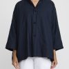 Daniela Gregis Jackets | Washed Cotton Luglio Rosella Jacket In Navy Blue