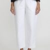 Daniela Gregis Pants | Cotton Twill Sigaretta Elastico Pants In Bianco White