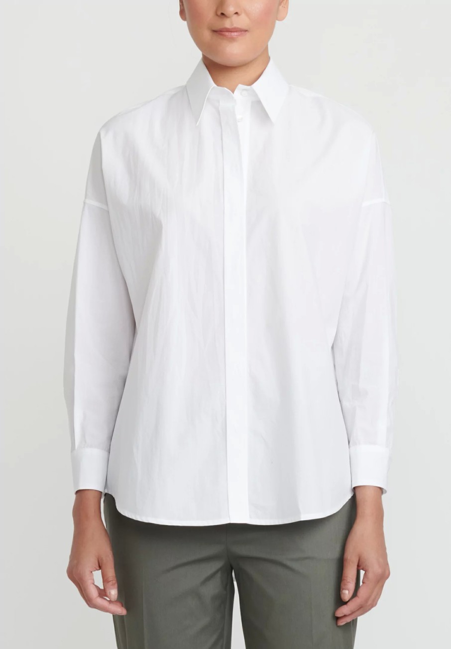 Antonelli Shirts & Blouses | Cotton Anemone Shirt In White