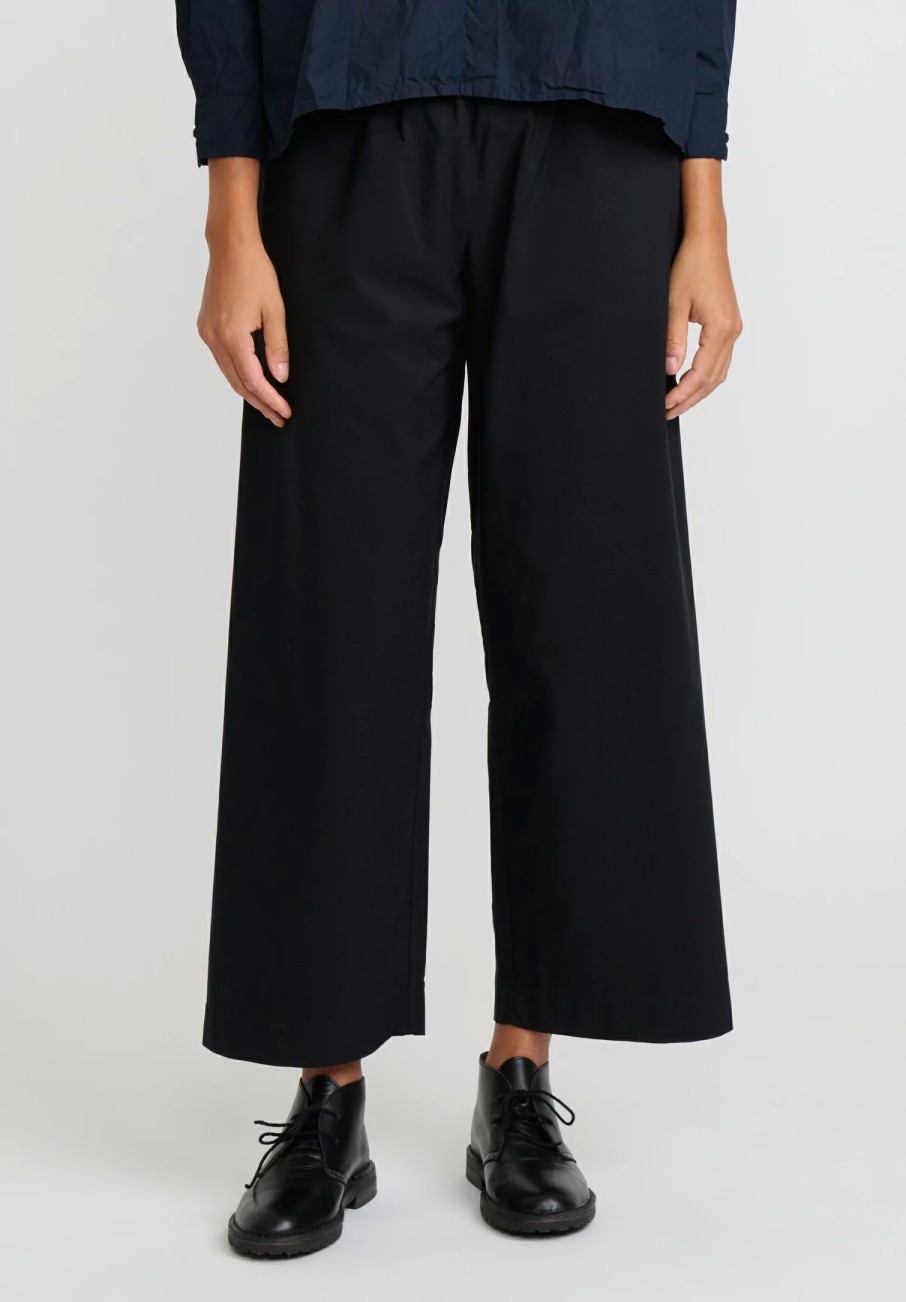 Daniela Gregis Pants | Cotton Pigiama Fondo Stretto Pants In Nero Black