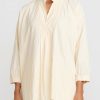 Daniela Gregis Shirts & Blouses | Washed Cotton Camicione Kora Lavato Shirt In Panna Cream