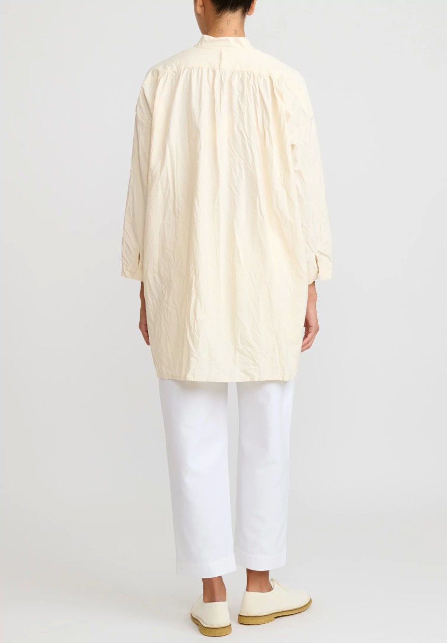 Daniela Gregis Shirts & Blouses | Washed Cotton Camicione Kora Lavato Shirt In Panna Cream