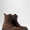 Officine Creative Boots | Suede Spectacular Jefferson High Ankle Boot In Muschio Brown