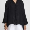 Daniela Gregis Jackets | Washed Linen Luglio Rosella Jacket In Nero Black