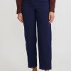 Casey Casey Pants | Paper Cotton And Linen ''Bee'' Pants In Ink Blue