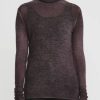 Avant Toi Knitwear | Cashmere Garza Turtleneck Sweater In Nero Seppia Brown