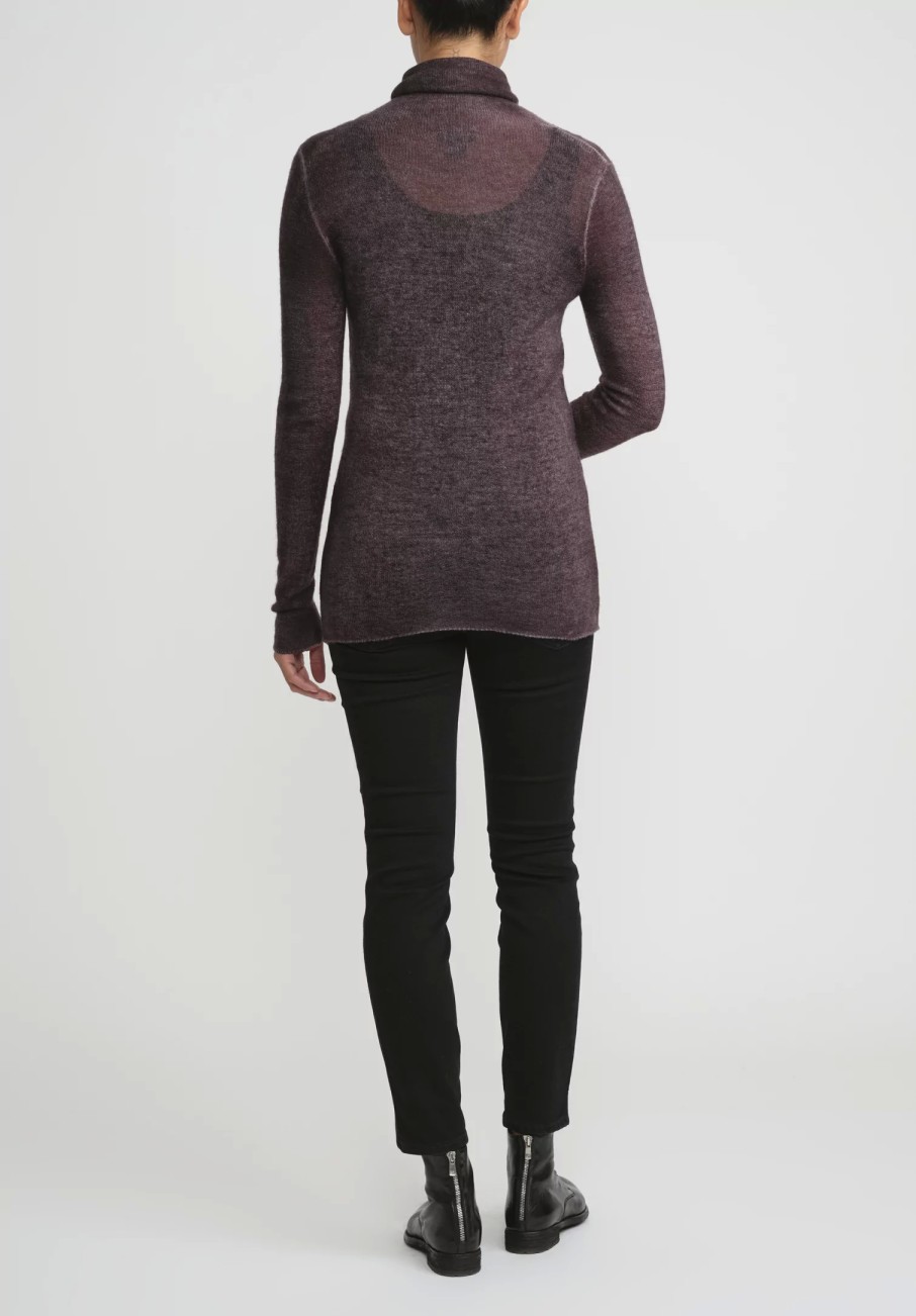 Avant Toi Knitwear | Cashmere Garza Turtleneck Sweater In Nero Seppia Brown