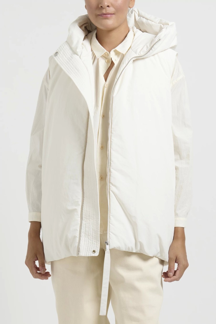 Jil Sander+ Outerwear | Gilet 01 Puffer Vest In Natural White