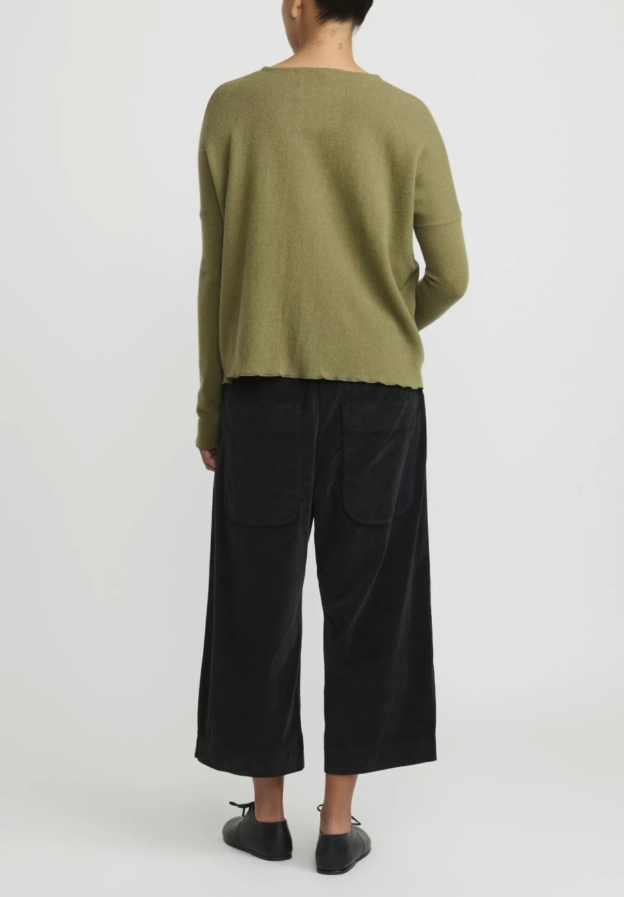 Album di Famiglia Knitwear | Cashmere Cardigan In Olive Green