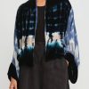 Gilda Midani Jackets | Pattern Dyed Silk Velvet Croissant Overtop In Blue Indigo Row