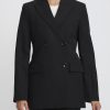 Jil Sander Jackets | Fluid Double Breasted Jacket In Black