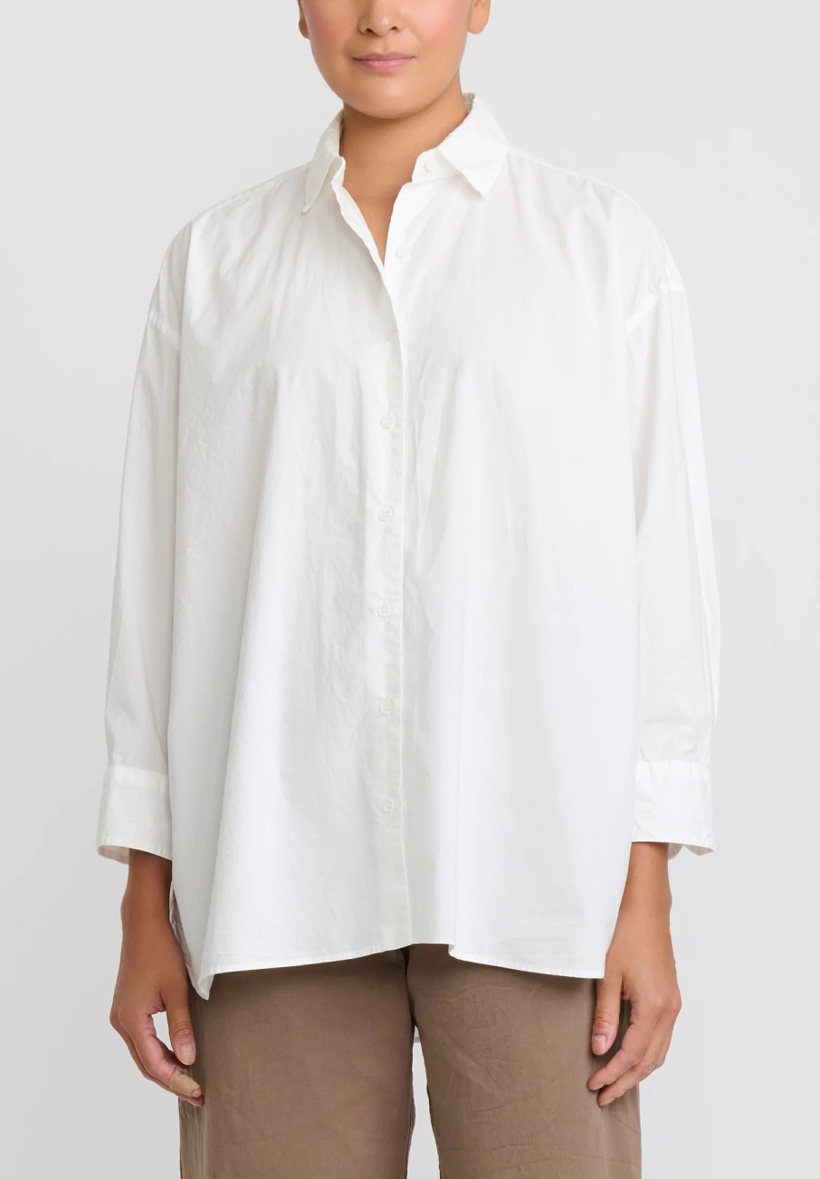 Casey Casey Shirts & Blouses | Light Paper Cotton Hamnet Shirt In Off White