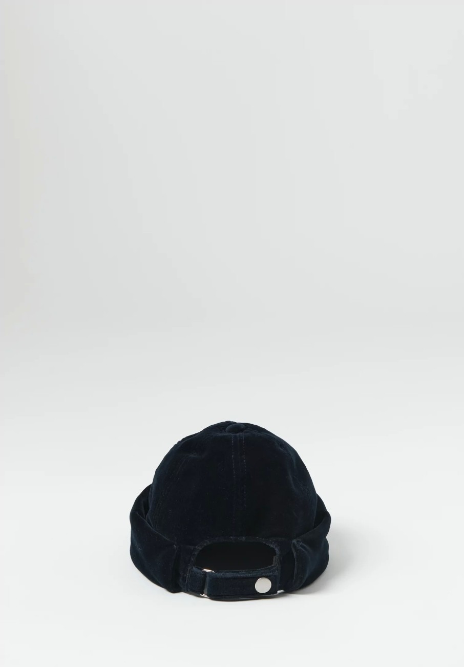 Jil Sander+ Hats | Cotton Velvet Dome Hat In Dark Blue