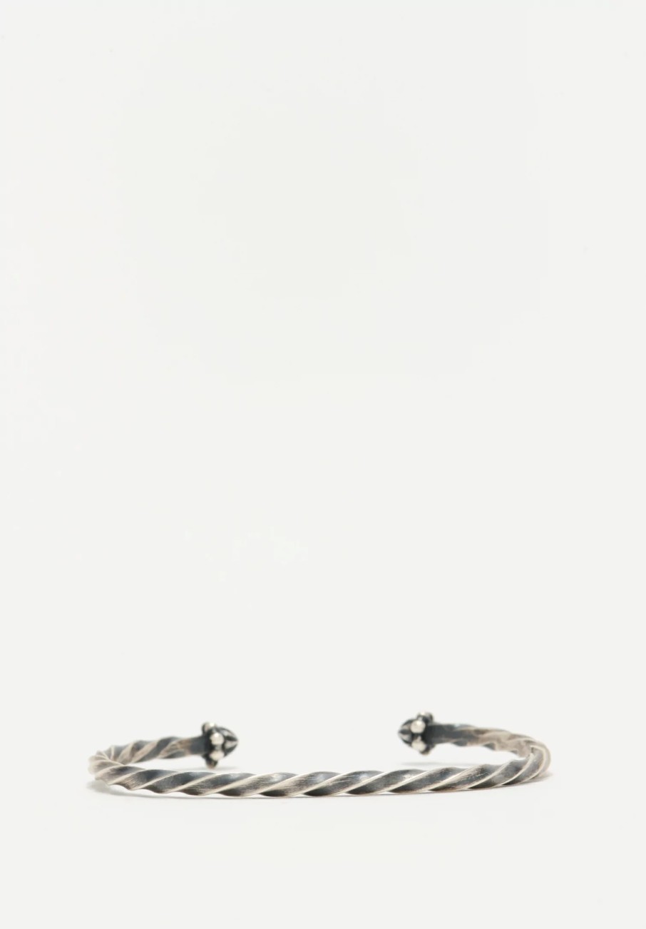 Miranda Hicks Bracelets | Oxidized Sterling Silver Medium Finial Cuff