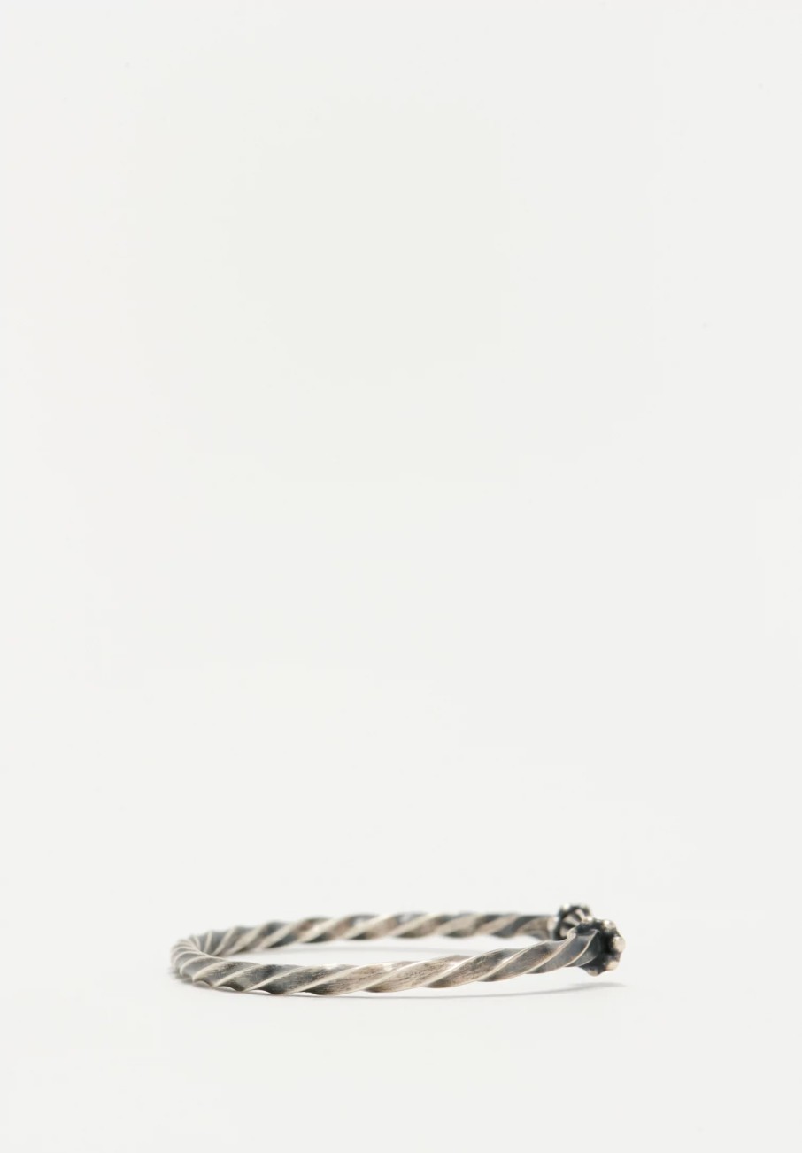 Miranda Hicks Bracelets | Oxidized Sterling Silver Medium Finial Cuff