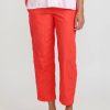 Daniela Gregis Pants | Washed Cotton Sigaretta Elastico Pants In Glow Red