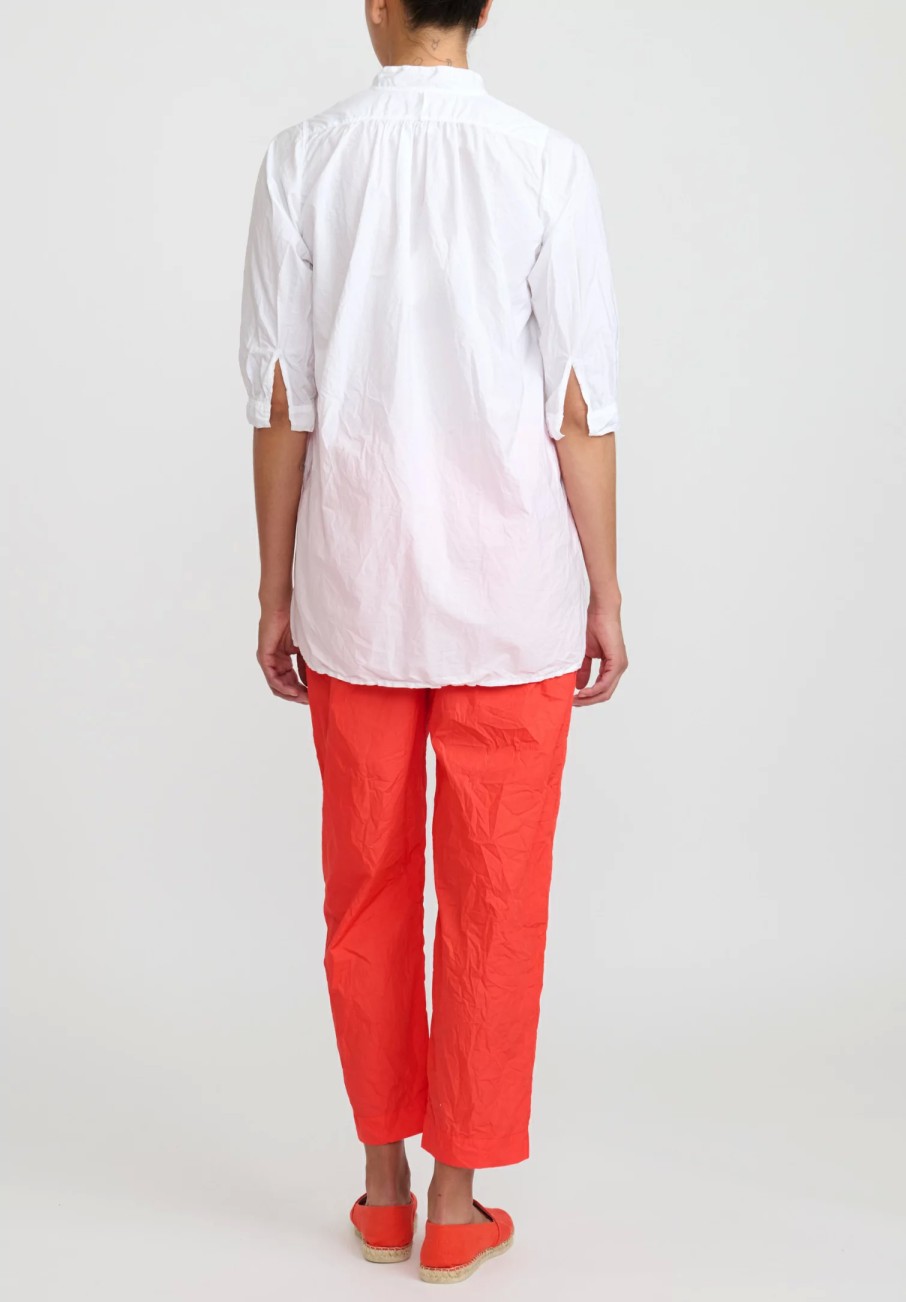 Daniela Gregis Pants | Washed Cotton Sigaretta Elastico Pants In Glow Red