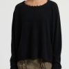 Rundholz Dip Knitwear | Wool And Raccoon Hair Distressed Sweater In Black