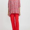 Daniela Gregis Pants | Light Weight Washed Cotton Sigaretta Elastico Pants In Rosso Red