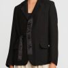 A Tentative Atelier Jackets | Raw Edge Binding Blazer In Black