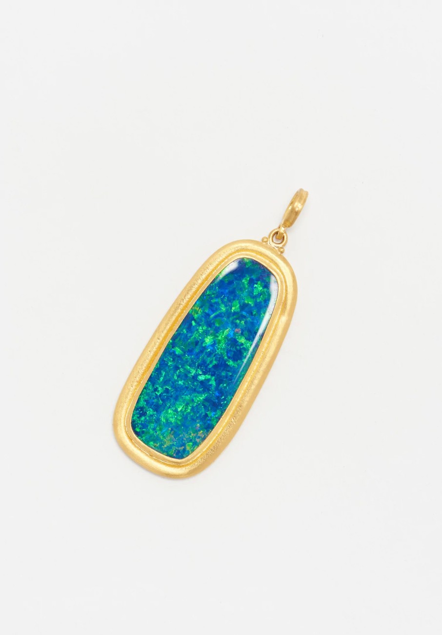 Lika Behar Pendants | 24K, Australian Opal Ocean Pendant