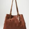 Campomaggi Handbags | Riveted Shopping Bag In Cognac Brown