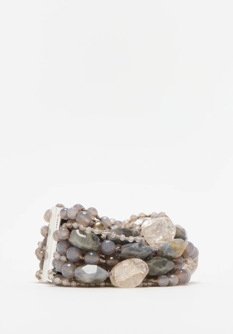 Monies Bracelets | Diamond Quartz, Agate, Freshwater Pearl And Labradorite Bracelet