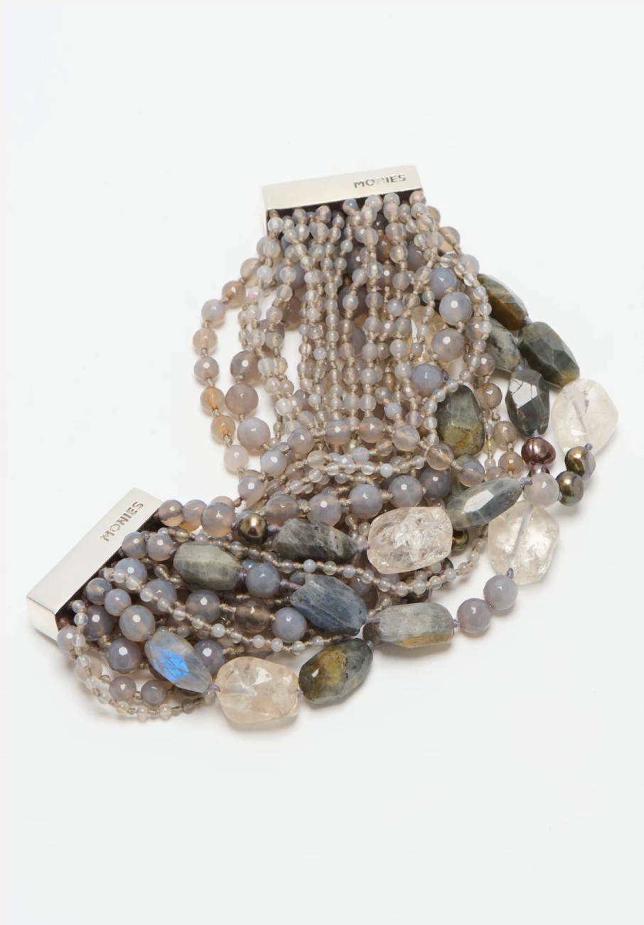 Monies Bracelets | Diamond Quartz, Agate, Freshwater Pearl And Labradorite Bracelet