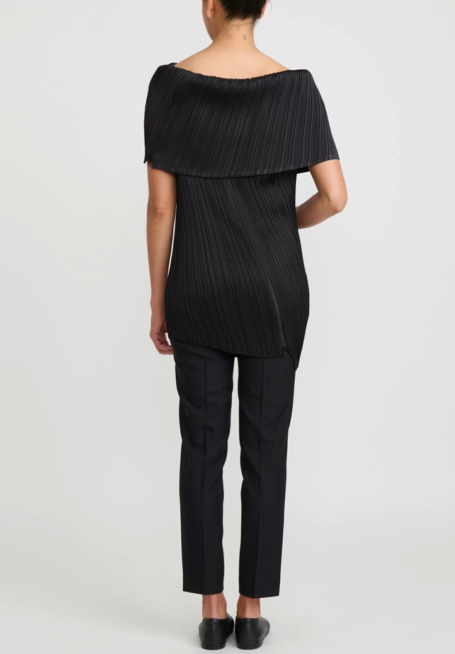 Issey Miyake Tops | Intangible Pleats Top In Black