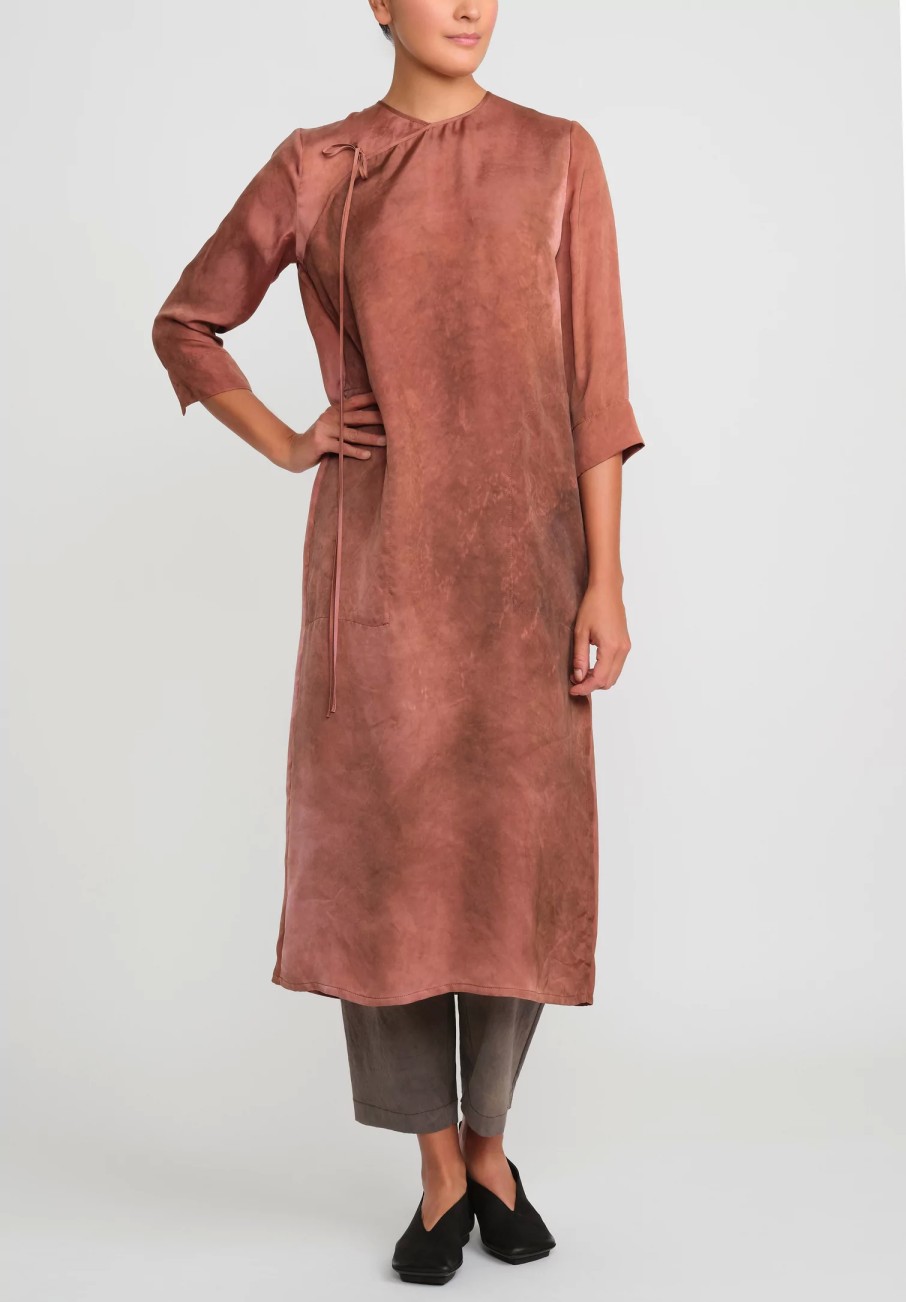 Uma Wang Dresses | Side Tie ''Agina Settembre'' Dress In Dark Rose