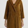 Daniela Gregis Coats & Dusters | Cotton Velvet Coat In Cannella Brown