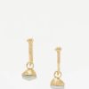 Tovi Farber Earrings | 18K, Pearl And Diamond Drop Hoop Earrings