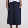 Daniela Gregis Pants | Linen Tognon Culotte Pants In Navy Blue