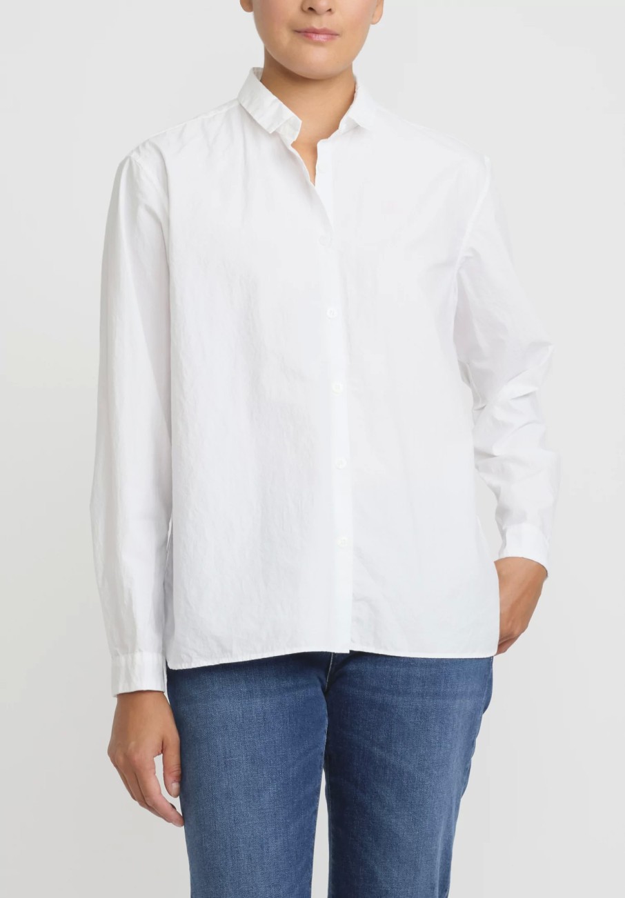 Bergfabel Shirts & Blouses | Cotton Loose Tyrol Shirt In White