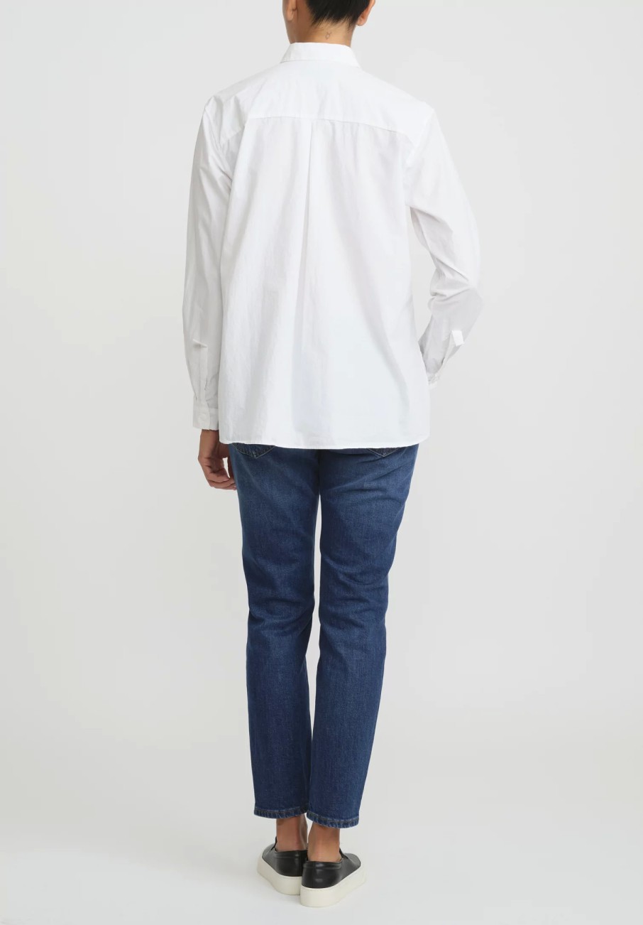 Bergfabel Shirts & Blouses | Cotton Loose Tyrol Shirt In White