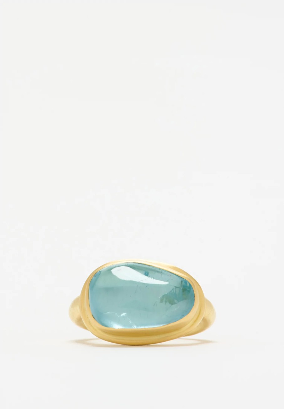 Pippa Small Rings | 18K, Light And Space Aquamarine Java Ring