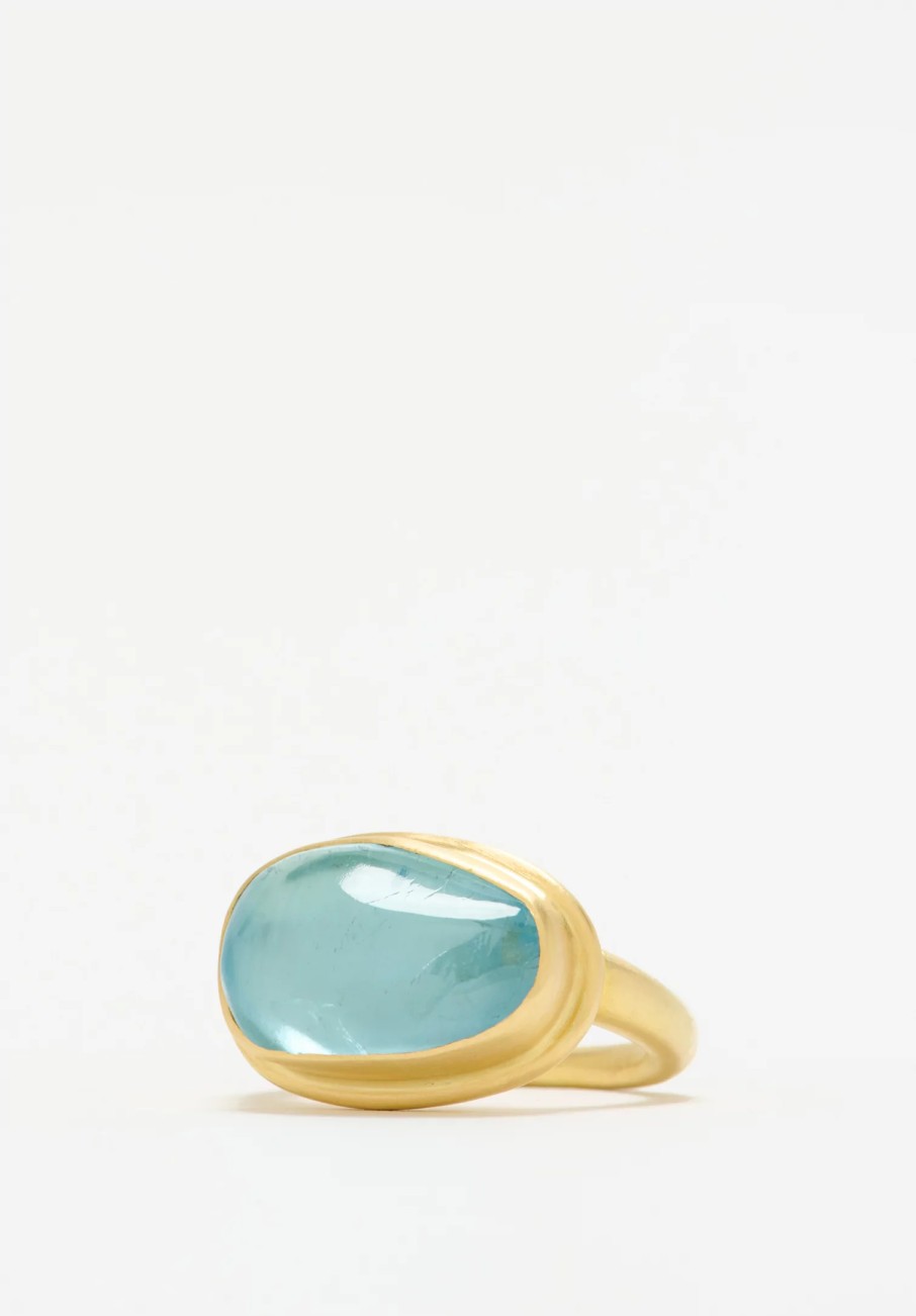 Pippa Small Rings | 18K, Light And Space Aquamarine Java Ring