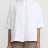 Casey Casey Shirts & Blouses | Cotton Waga Short Sleeve Shirt In White