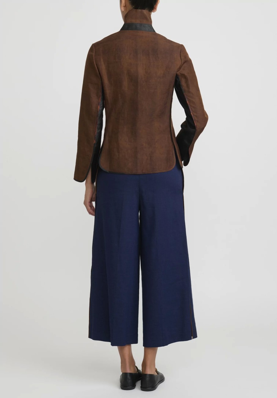 Sophie Hong Pants | Linen Culottes In Blue