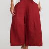 Gilda Midani Pants | Solid Linen And Silk Egg Pants In Barn Red