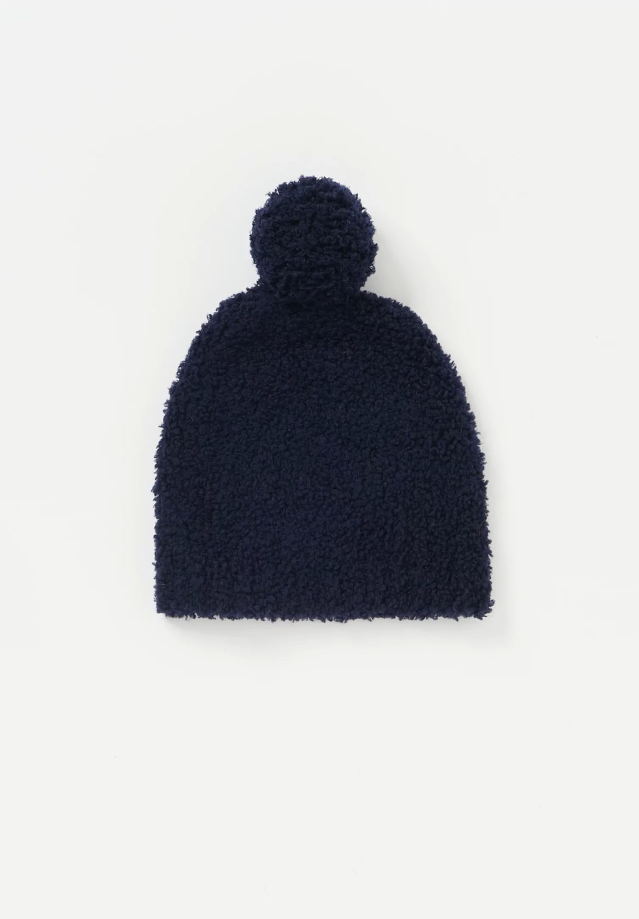 Jil Sander+ Hats | Jil Sander Wool Beanie With Pom Pom In Navy