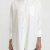 Umit Unal Shirts & Blouses | Cotton Long Asymmetric Side-Slit Shirt In Off White