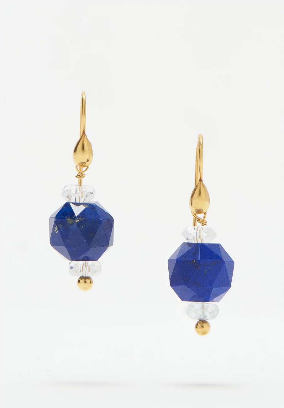 Greig Porter Earrings | 18K, Lapis Lazuli And Herkimer Diamond Earrings